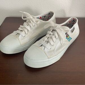 Disney White Sneakers with Mickey Mouse Detail